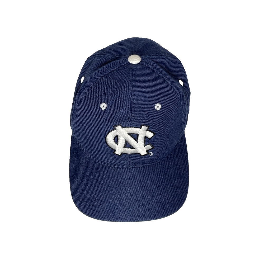 UNC Tar Heels Hat Navy Blue White Interlocking NC Logo Baseball Cap Mens